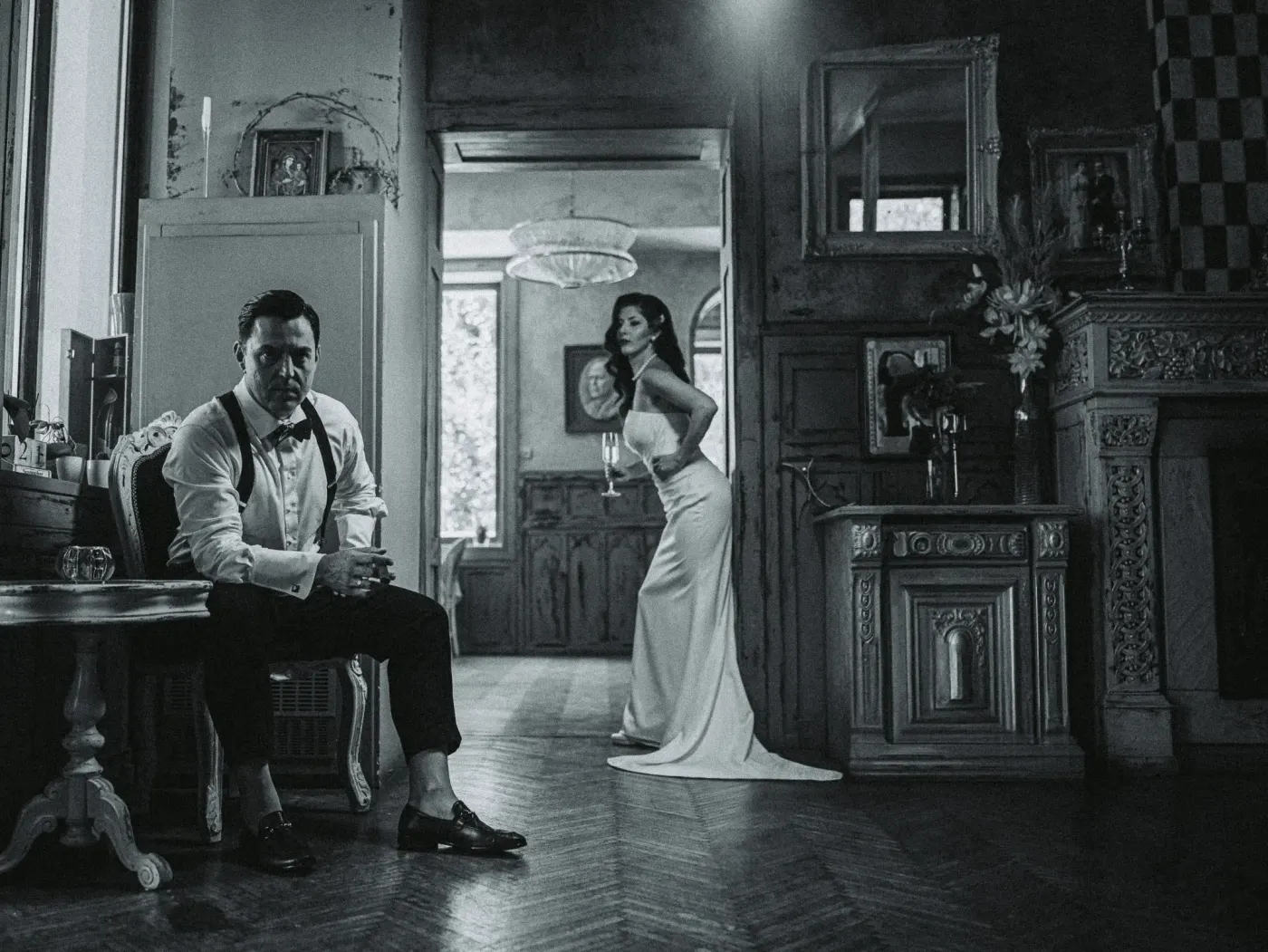 A fine-art frame of the newlyweds