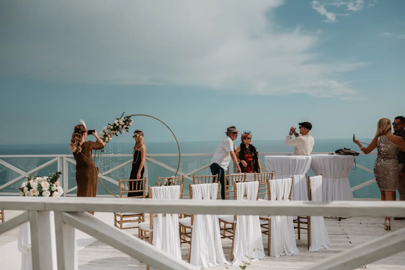Wedding ceremony on the seafront