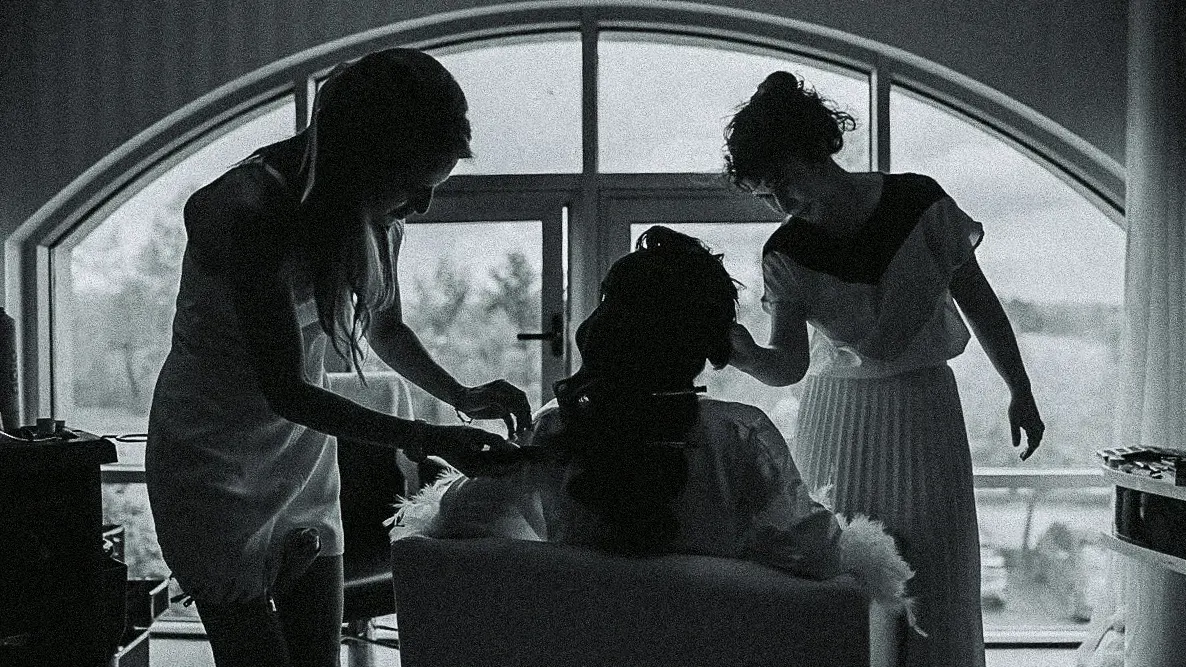 Getting ready before the ceremony