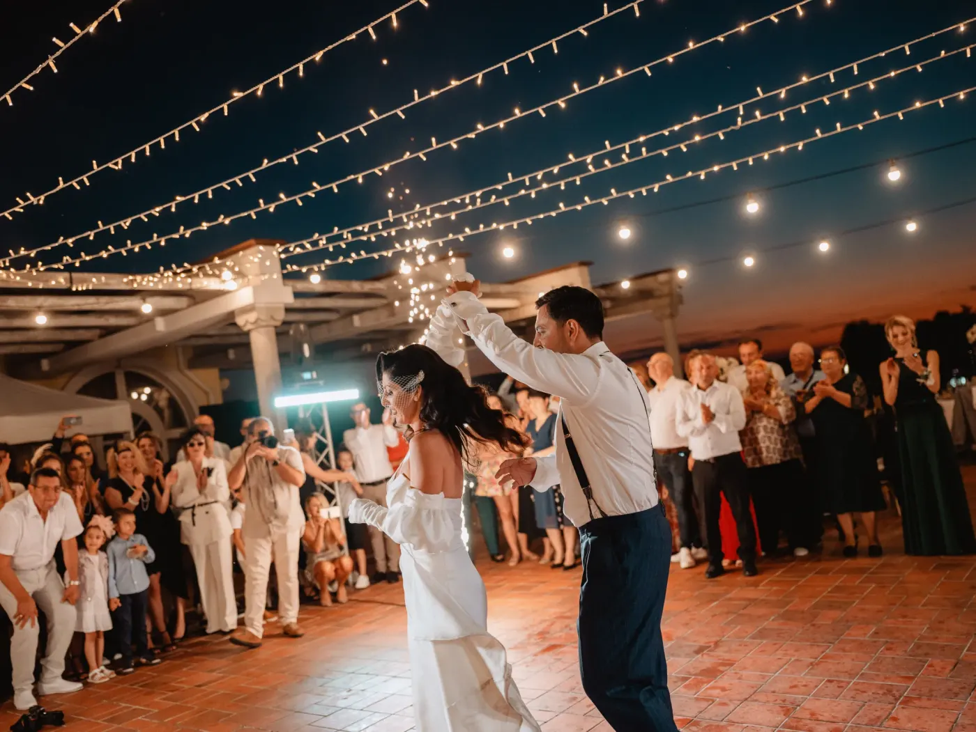 Wedding celebration by the sea