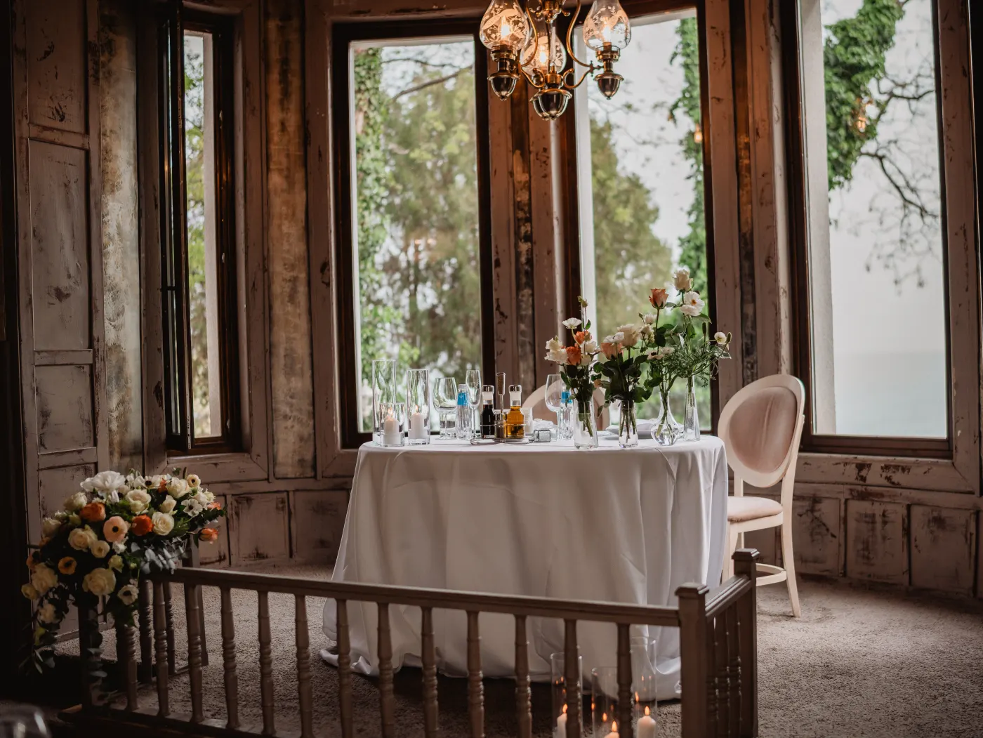 Ceremony in the garden of Villa Burov