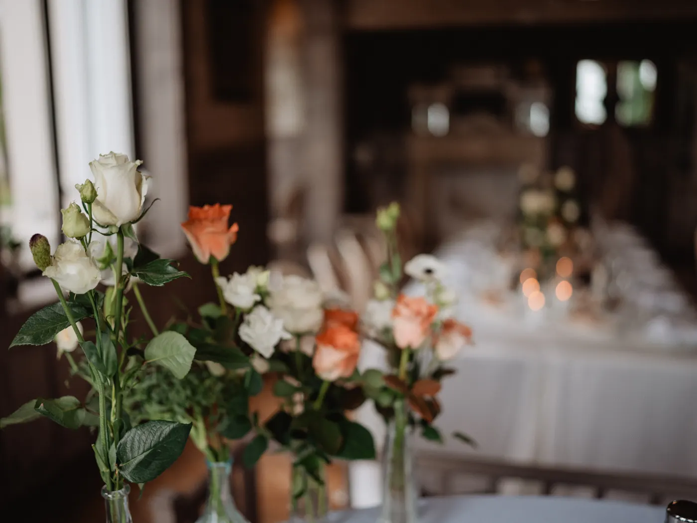 Vows under the floral arch