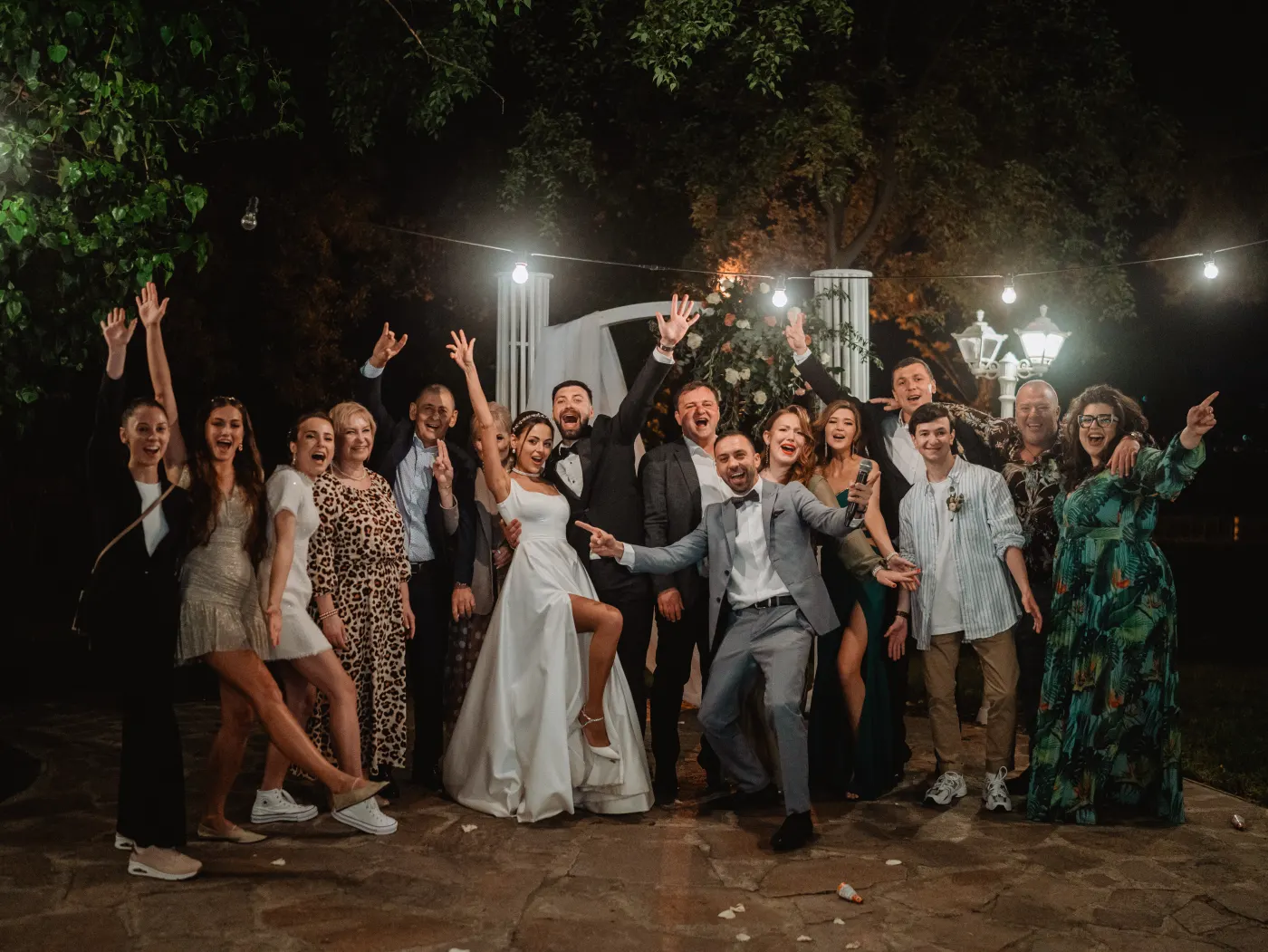 Sunset celebration at Villa Burov