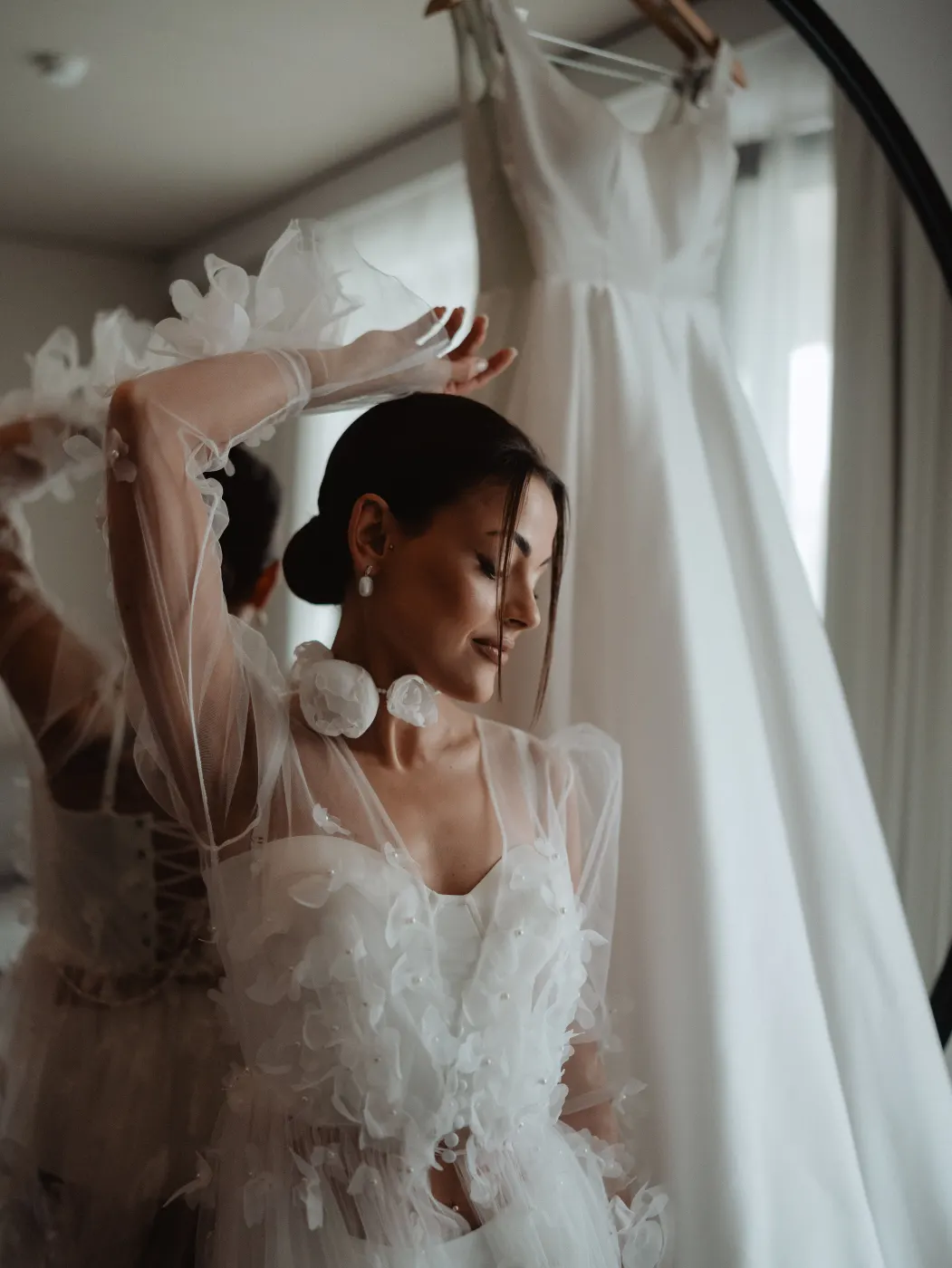 Getting ready before the ceremony