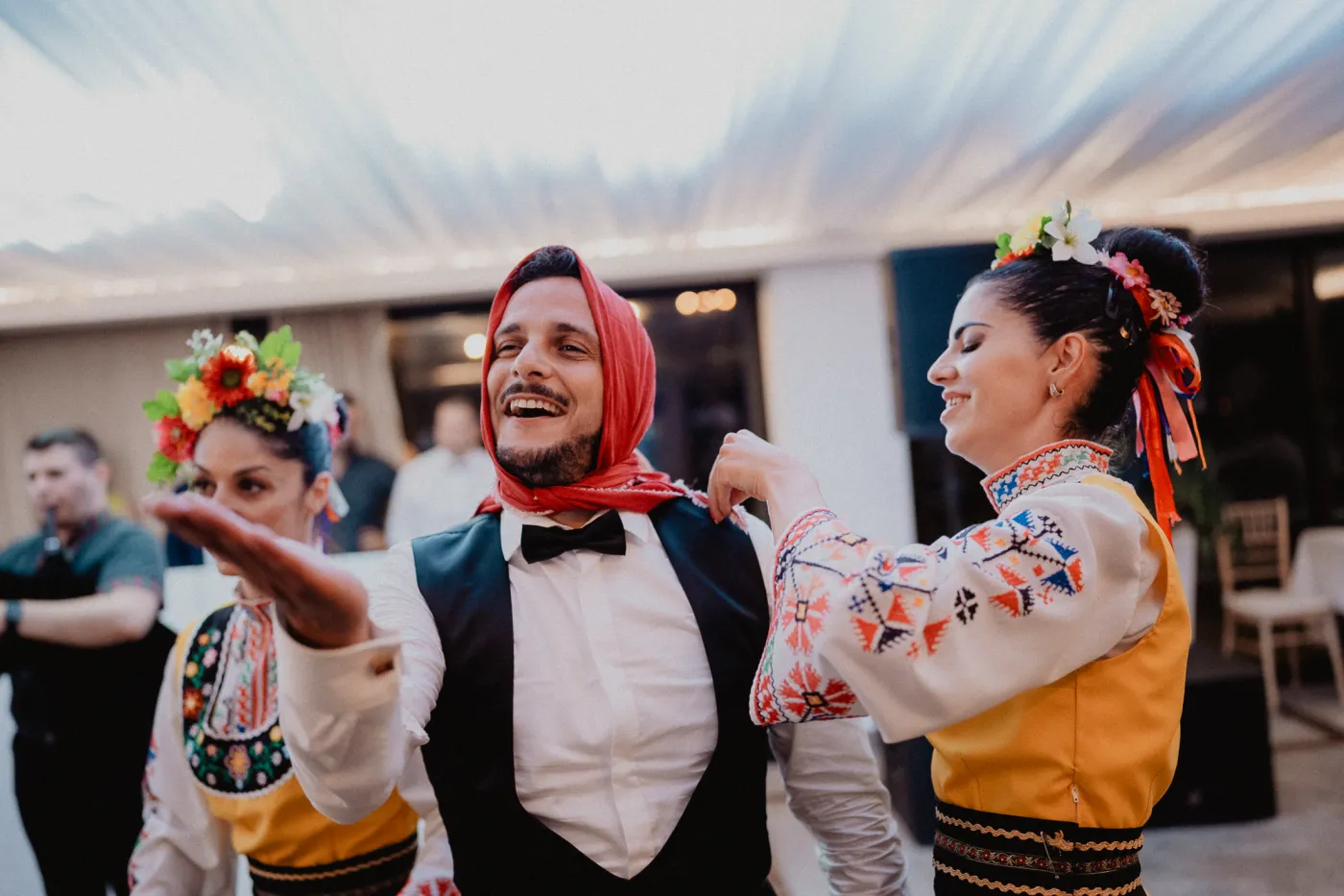Wedding party — Bulgarians and Italians