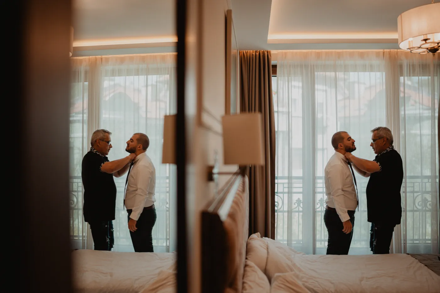 A moment from the preparations