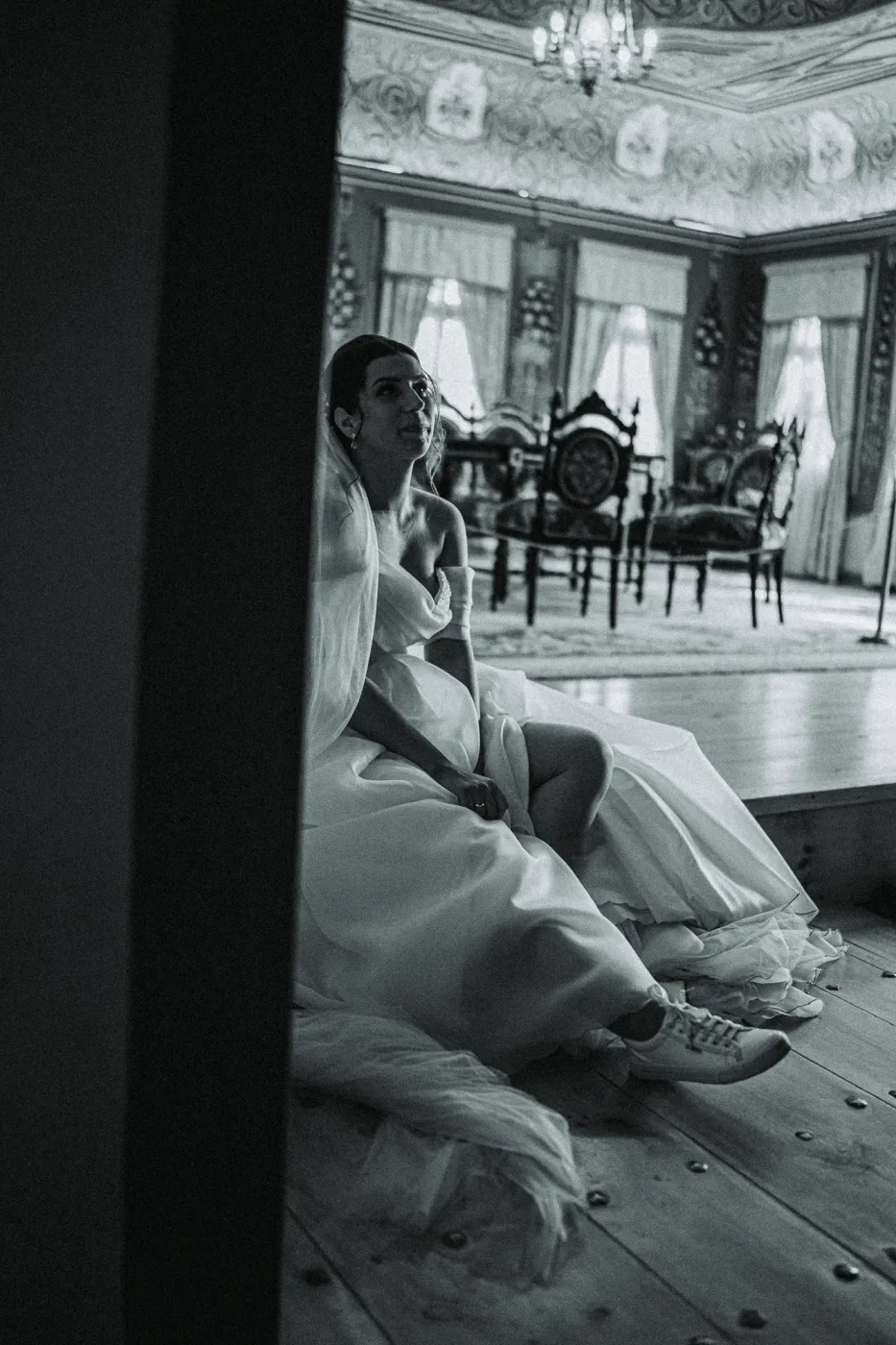 Fine-art wedding portrait
