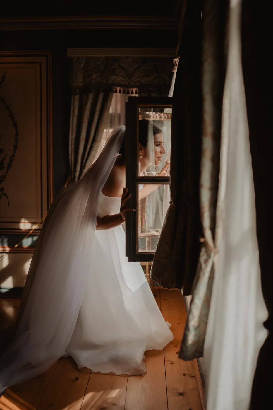 Fine-art wedding portrait