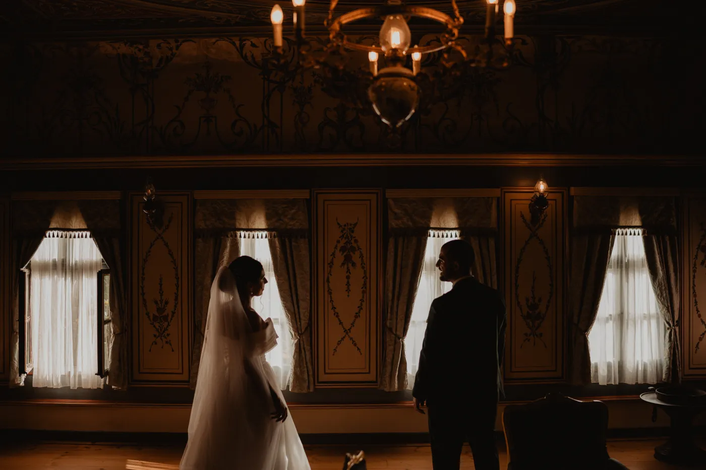 Fine-art wedding portrait