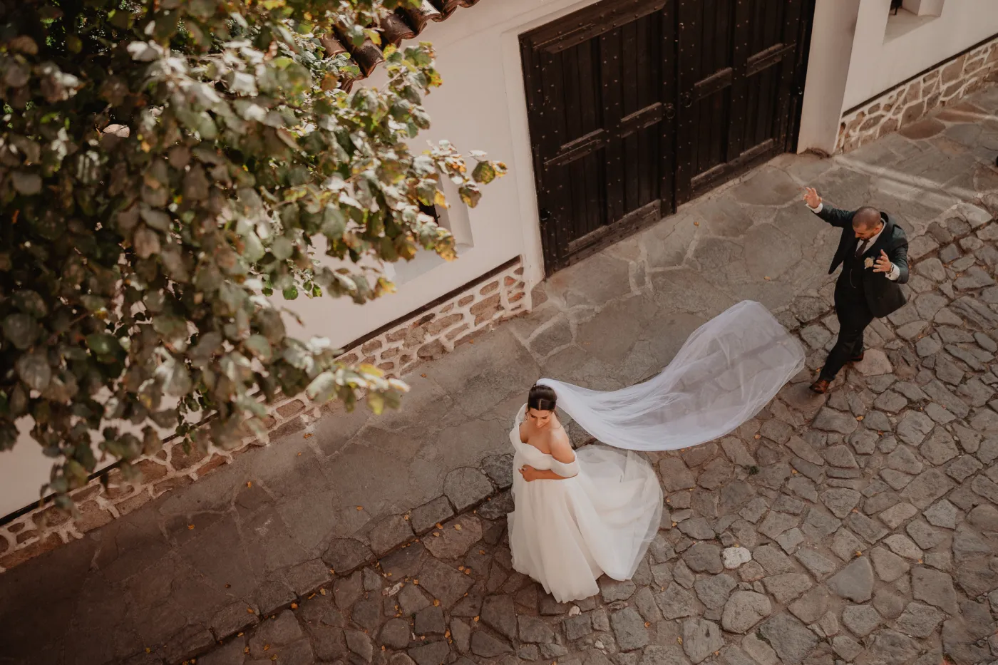Fine-art wedding portrait